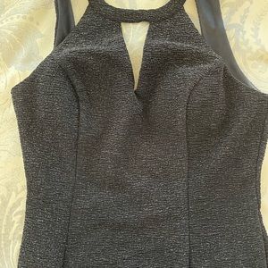 Long black mermaid fancy dress.